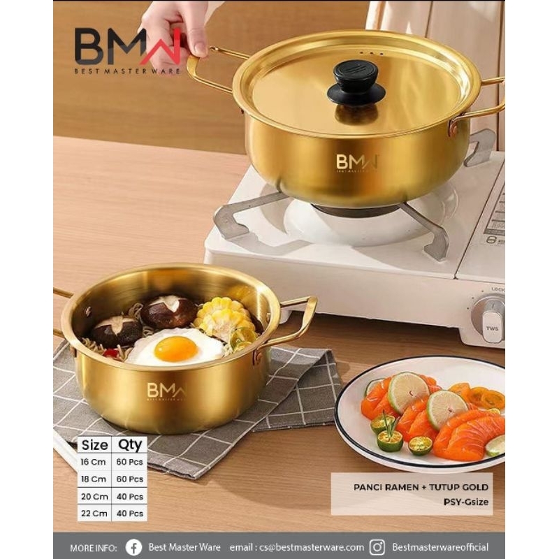 Jual Panci Ramyun Korea / panci ramen gold / rameon korea 16cm 18cm dan ...