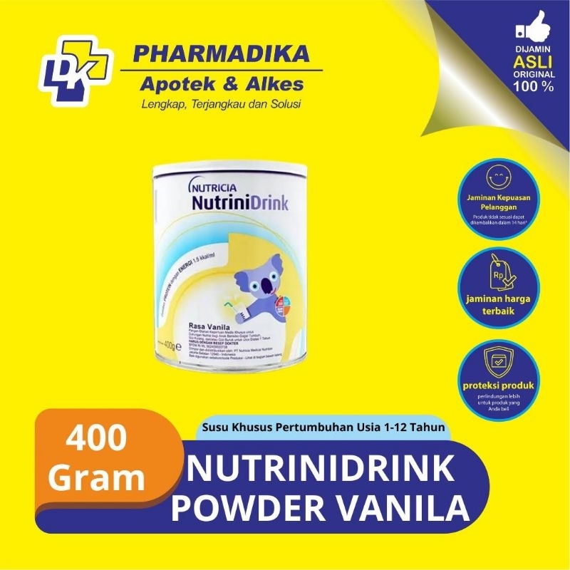 Jual NUTRICIA NUTRINIDRINK POWDER SUSU PENAMBAH BERAT BADAN VANILA 400 ...