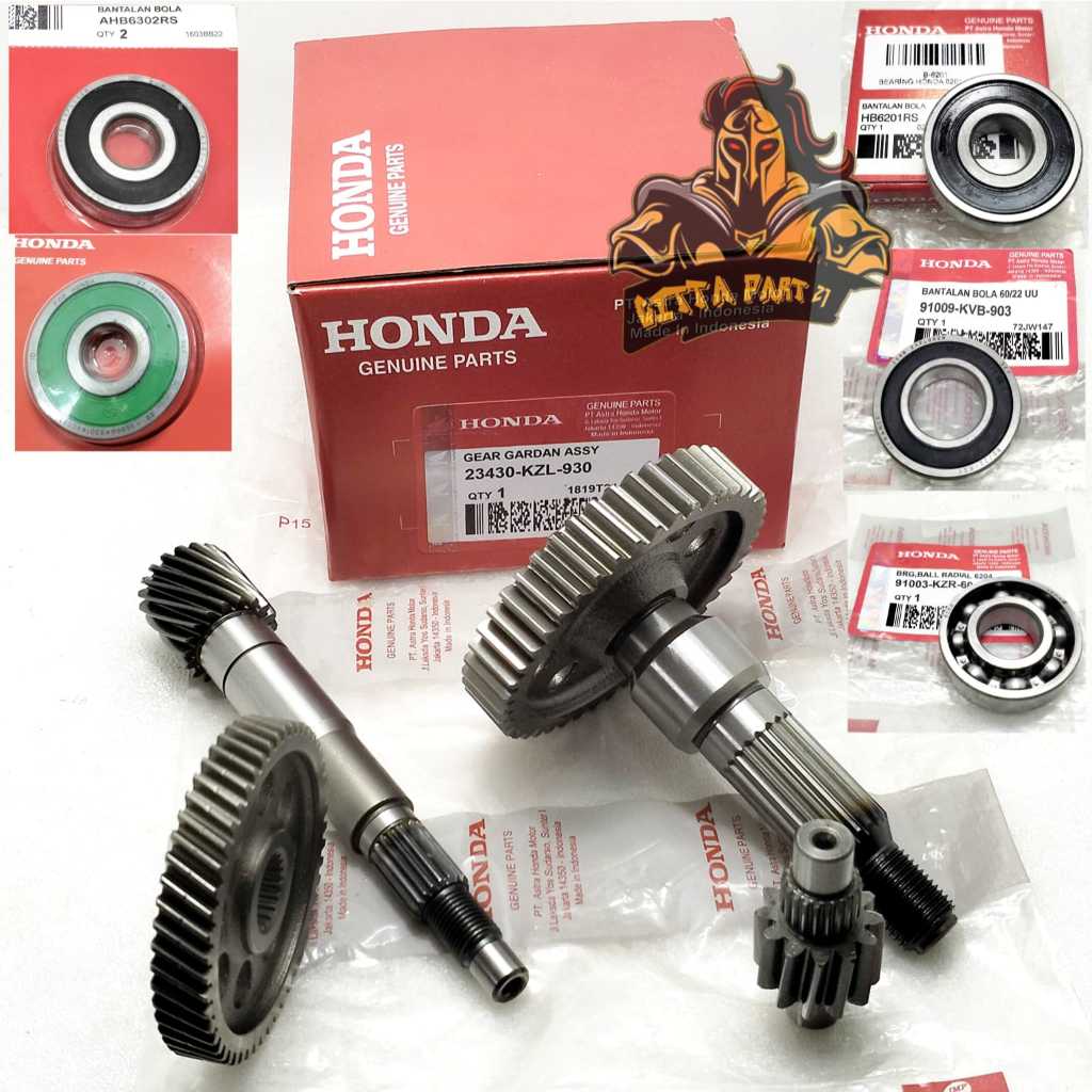 Jual GIGI GEAR RASIO SET KOMPLIT PLUS BEARING 5 BIJI ASLI ORIGINAL ...