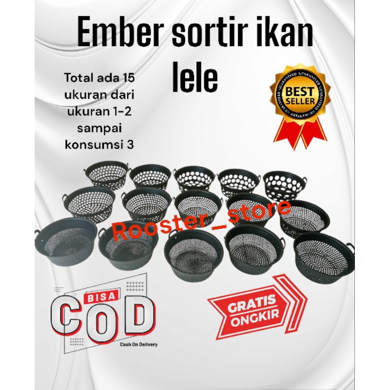 Jual EMBER SORTIR IKAN LELE BAK SORTIR LELE AYAKAN IKAN LELE BAHAN ...