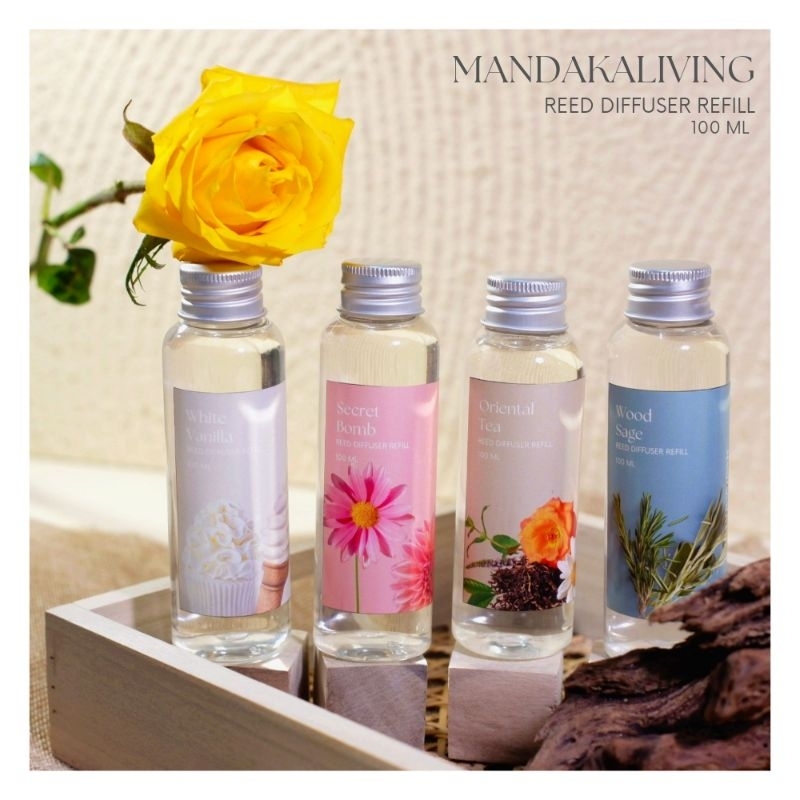 Jual 100 ML | Mandakaliving reed diffuser refill - Isi Reed Diffuser ...