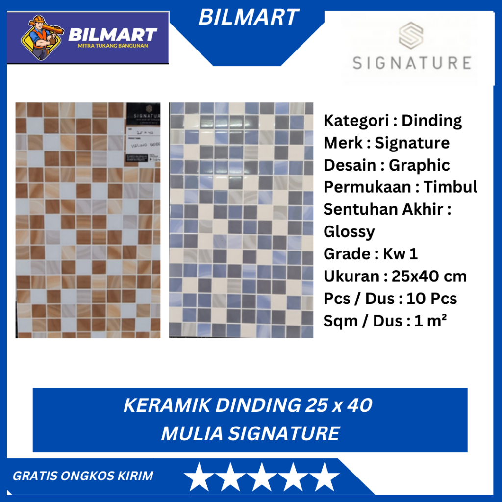Jual Keramik Dinding Mulia Signature Valino 25x40 Kw 1 | Shopee Indonesia