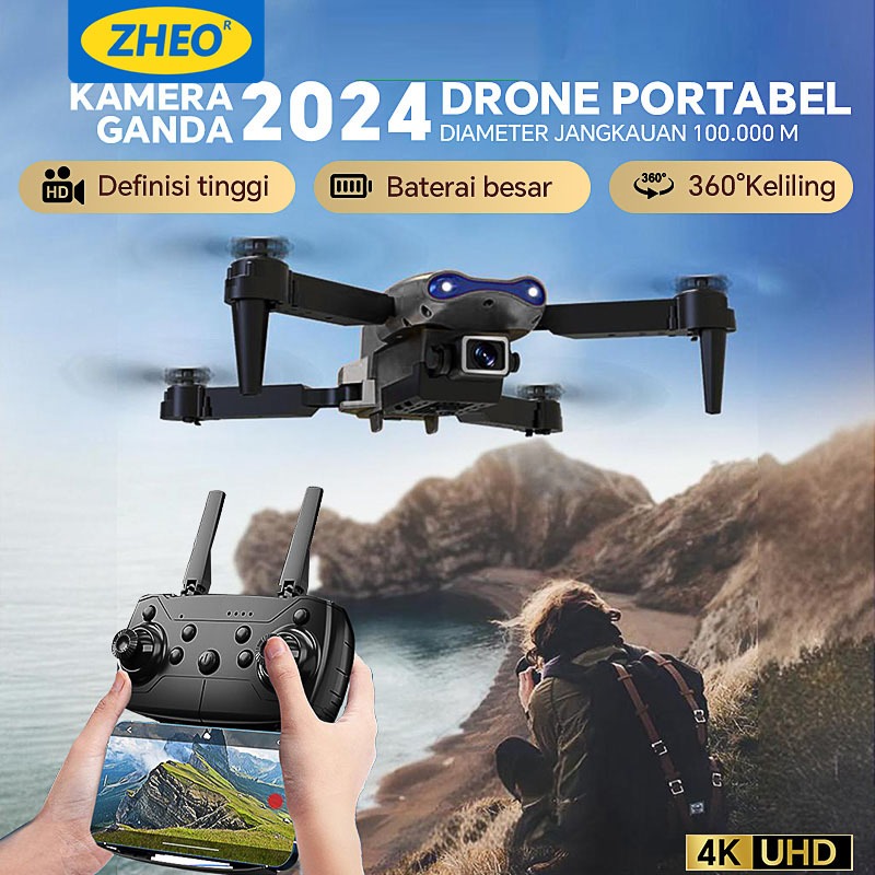 Jual Drone E99 Pro Dengan Dual Kamera HD Drone WiFi FPV Kamera Drone 4K ...