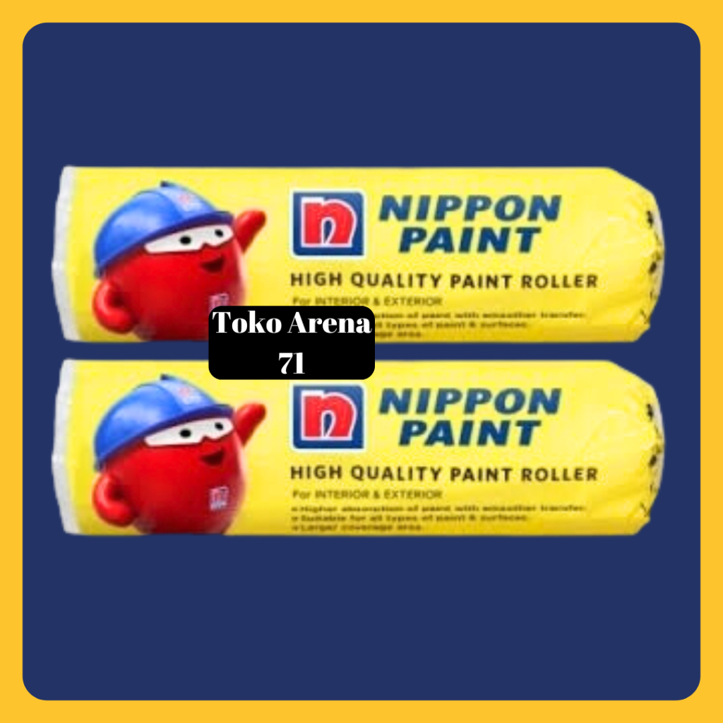 Jual Refill premium Kuas Roll Roller Cat Tembok Nippon Kuning Paint 9 ...