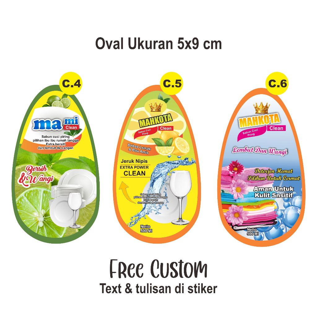 Jual Stiker Botol Sabun Cuci Piring Label Kemasan Parfum Laundry ...