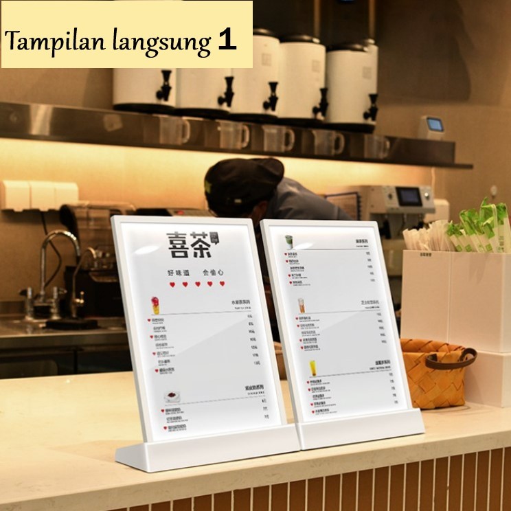 Jual Frame Bingkai Display Poster LED Lampu Akrilik LED Menu Display ...
