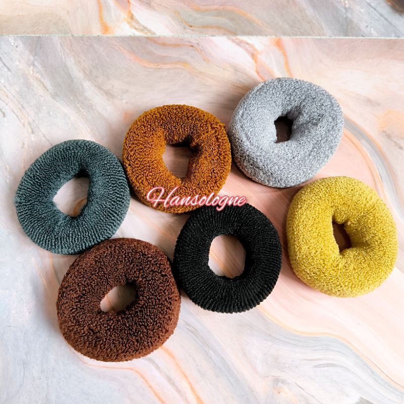 Jual ikat rambut donat besar / karet rambut / kunciran rambut | Shopee ...
