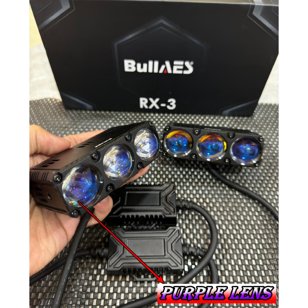 Jual ORIGINAL BULLAES RX3 MINI LASER TRIPLE LENS RX3 150 WATT 3 LENSA ...