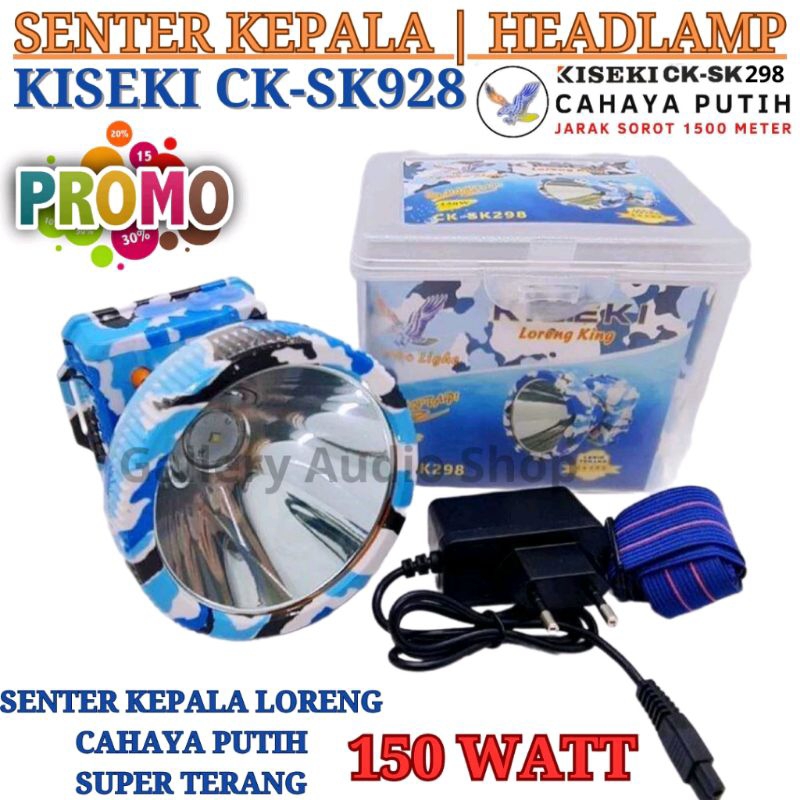 Jual Senter Kepala BODY LORENG KISEKI CK-298 150 Watt | Senter Kepala ...