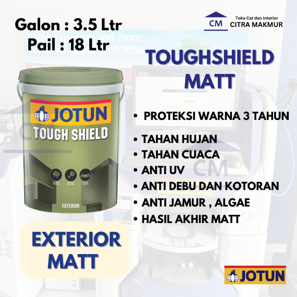 Jual JOTUN TOUGH SHIELD Matt | Putih CHI (7236) - 18 Ltr | Shopee Indonesia