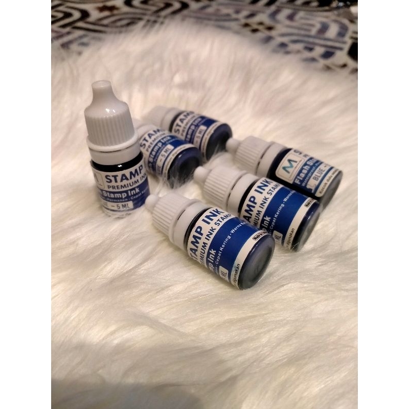 Jual Tinta Refil Stempel Flash 5 ML Warna Biru | Shopee Indonesia