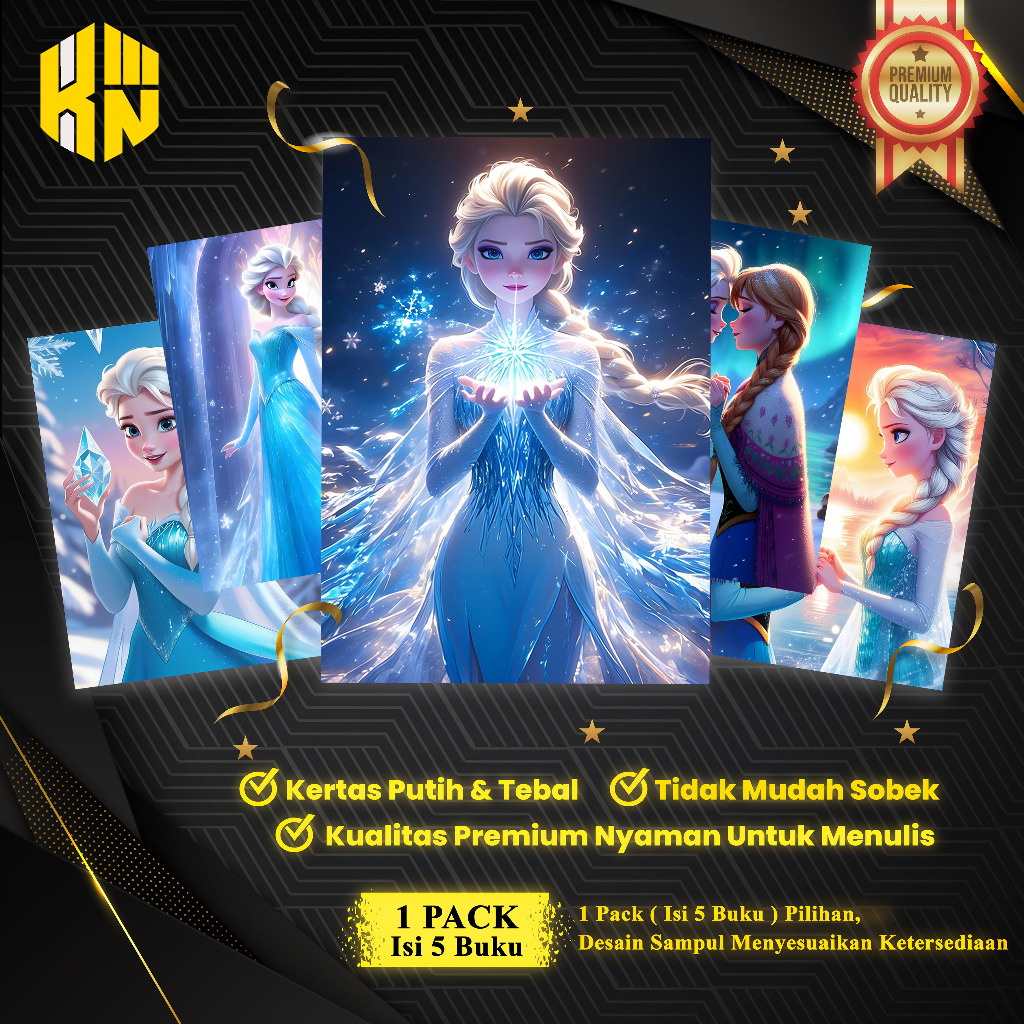 Jual Ken Ind Buku Tulis Sekolah Custom Tema Frozen Bergaris 38 Lembar