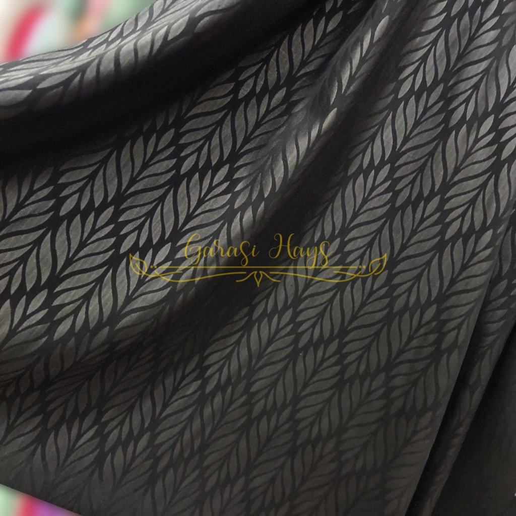 Jual Kain Satin Jacquard Embossed Black Hitam Lebar 150cm | Shopee ...