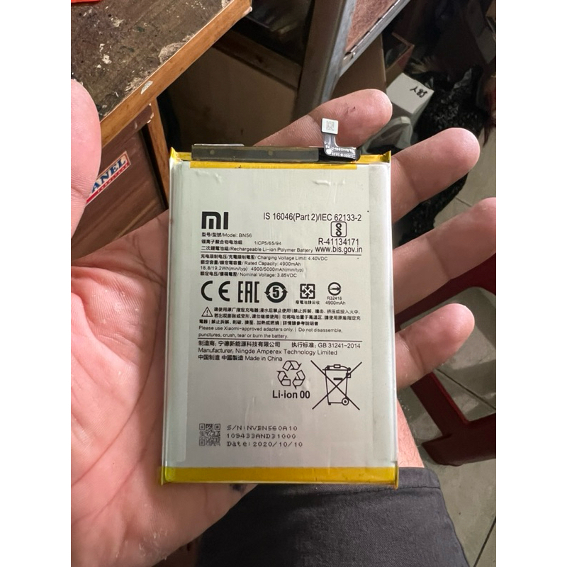NOVÁ BATERIE BN56 JE VHODNÁ PRO XIAOMI REDMI 9A 9C 9AT M2006C3LG za 339