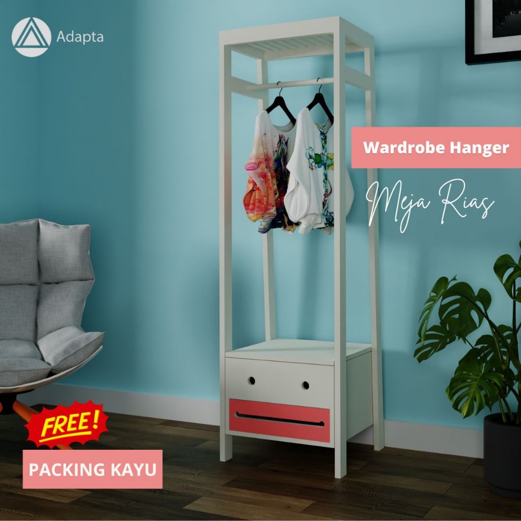 Jual Adapta - Stand Hanger Kombinasi Minimalis Aesthetic – Rak Wardrobe ...