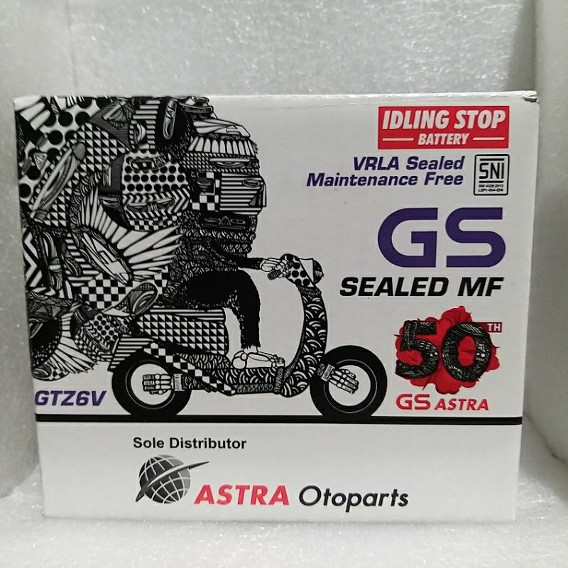  Jual Aki Motor Filano GS ASTRA GTZ6V 5AH 100%Original Asli Universal 