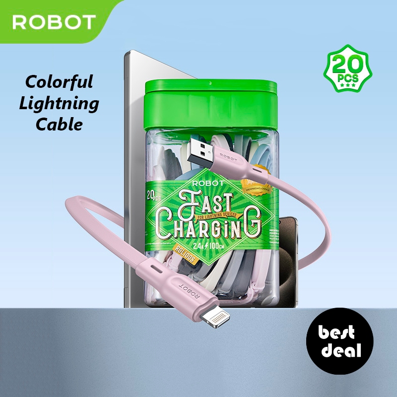Jual Robot RGL100S Lightning Data Kabel Data Colorful (1 Toples isi ...
