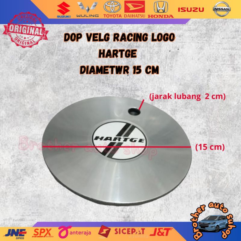 Jual DOP TUTUP VELG RACING VARIASI LOGO HARTGE DIAMETER 15 CM | Shopee ...