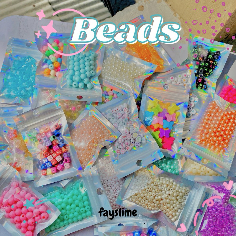 Jual Manik manik beads satuan | manik mutiara | manik huruf