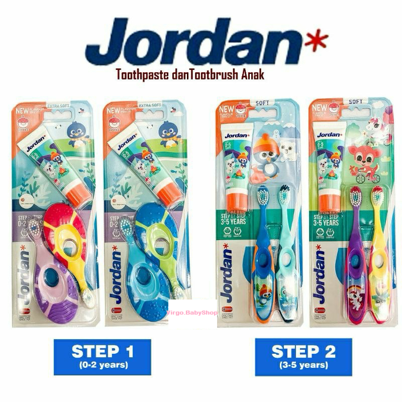 Jual Jordan Sikat Gigi Step 1, 2 & 3 / Toothbrush Buddy / Toothpaste ...