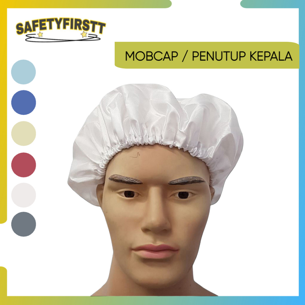 Jual Mobcap Mob Cap Reusable Pelindung Rambut Penutup Kepala Haircap ...