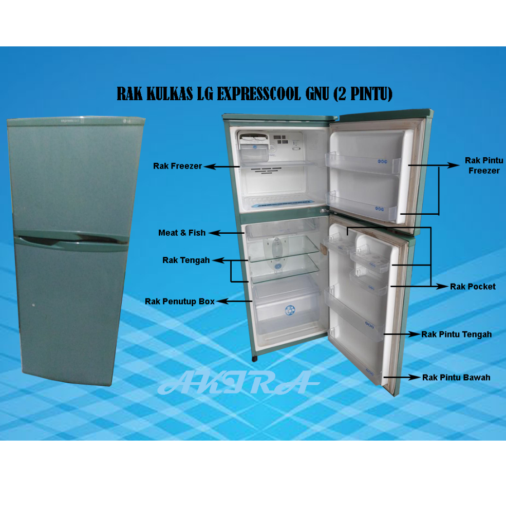 Rak kulkas LG exprescool 2 pintu custom