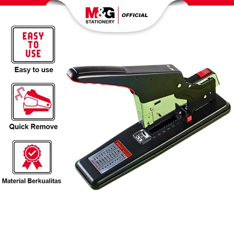 Jual M&G High-quality heavy duty stapler 100 sheets Quick Front-loading ...