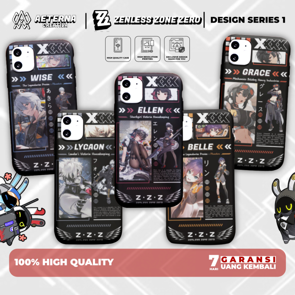 Jual Custom Case ZZZ Zenless Zone Zero Design Series 1 | Shopee Indonesia