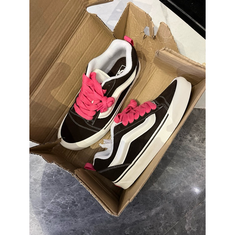 Jual VANS KNU SKOOL BROWN PINK ( BOX REPLACE ) ORIGINAL Shopee Indonesia
