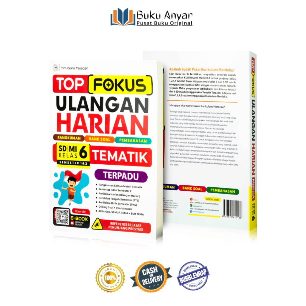 Jual Buku Ulangan Harian Kurikulum Merdeka SD / Top Fokus Ulangan ...