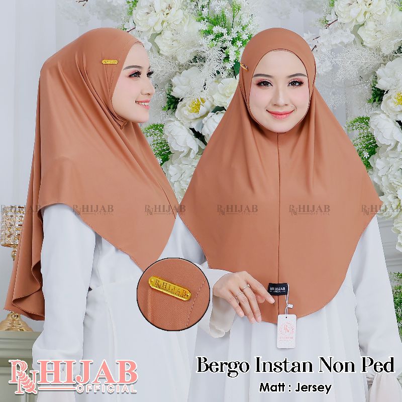 Jual Hijab Ped Jilbab Instan Non Pet Matt Jersey Shopee