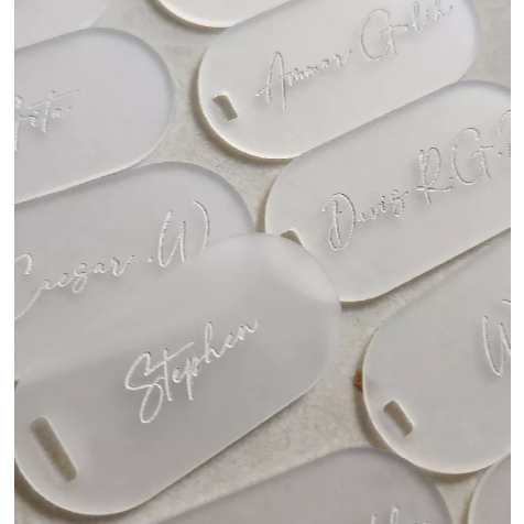 Jual Custom Hang Tag Akrilik Ganci Gantungan Kunci Acrylic Sandblast ...