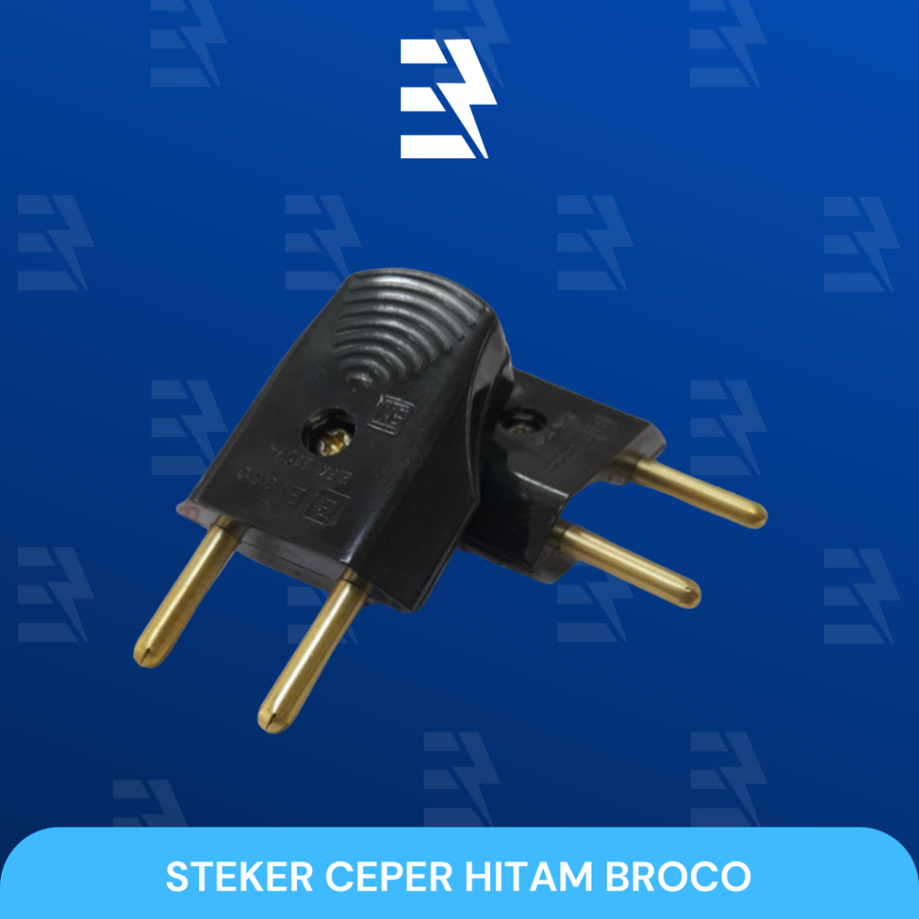 Jual BROCO STEKER CEPER GEPENG HITAM COLOKAN BIASA | Shopee Indonesia