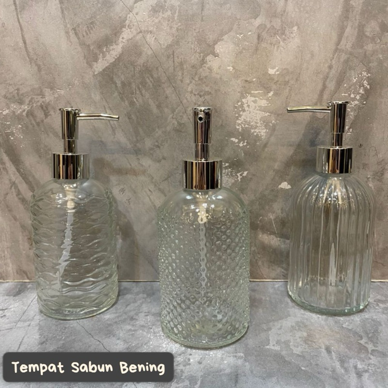 Jual (PAP) TEMPAT SABUN BENING 2074 PUMP / Botol pump kaca / Botol ...
