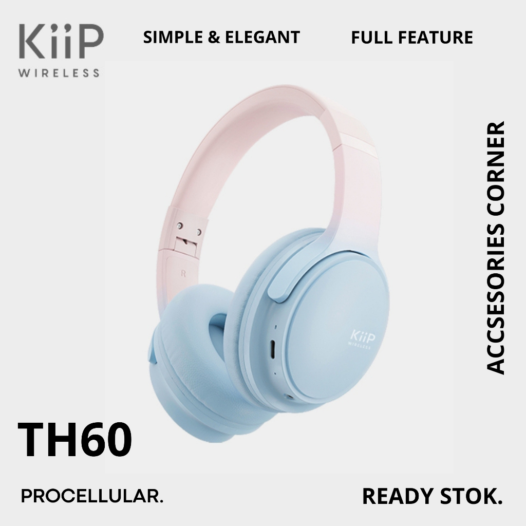 Jual KiiP TH60 Headphone Wireless Bluetooth Earphone Headset | Shopee ...