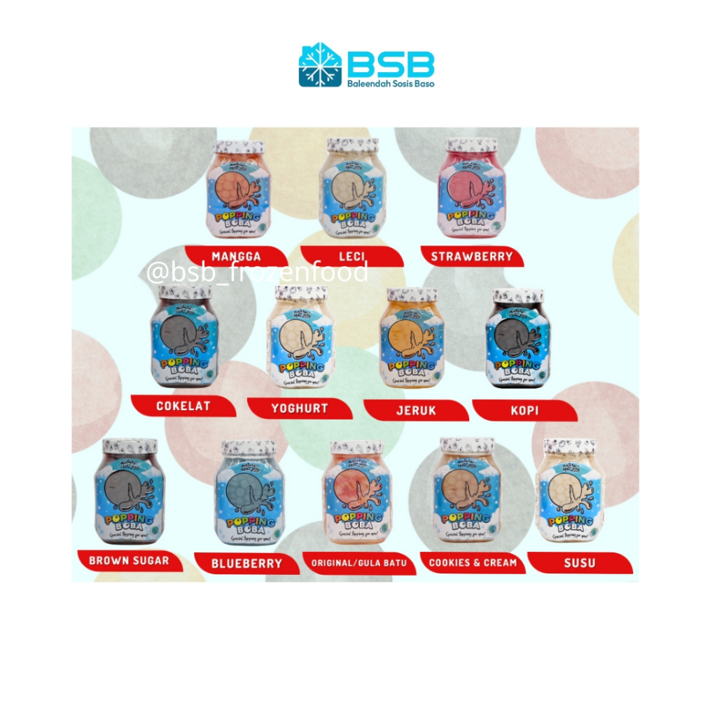 Jual NATA JELLY Popping Boba 500 gram Topping Minuman Boba Meletus ...