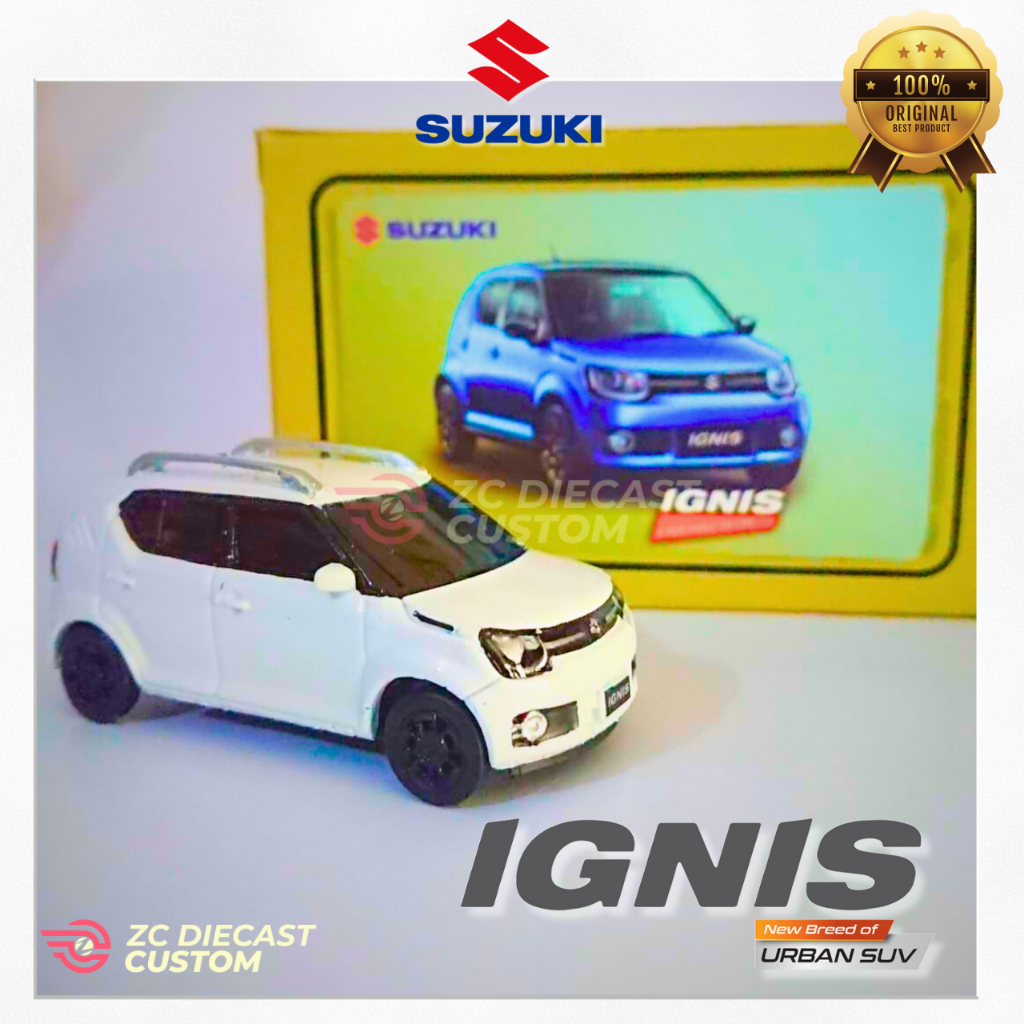 Diecast Mobil Suzuki Ignis GL AGS Skala 1:43 Miniatur IGNIS Replika IGNIS  BISA CUSTOM WARNA dan PLAT