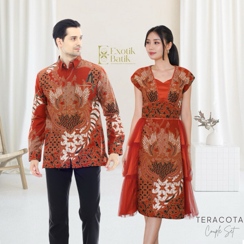Jual Teracotta Batik/Batik Couple Set/Batik Pesta/Batik Kondangan/Batik ...