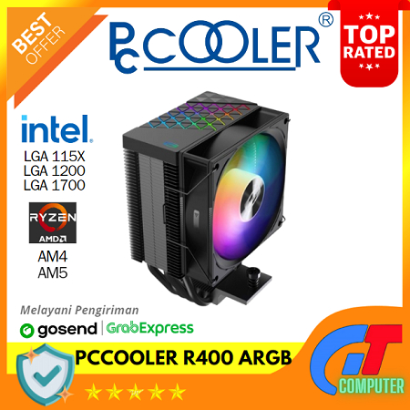 Jual CPU Cooler Processor Pccooler R400 Black ARGB For AMD Intel ...