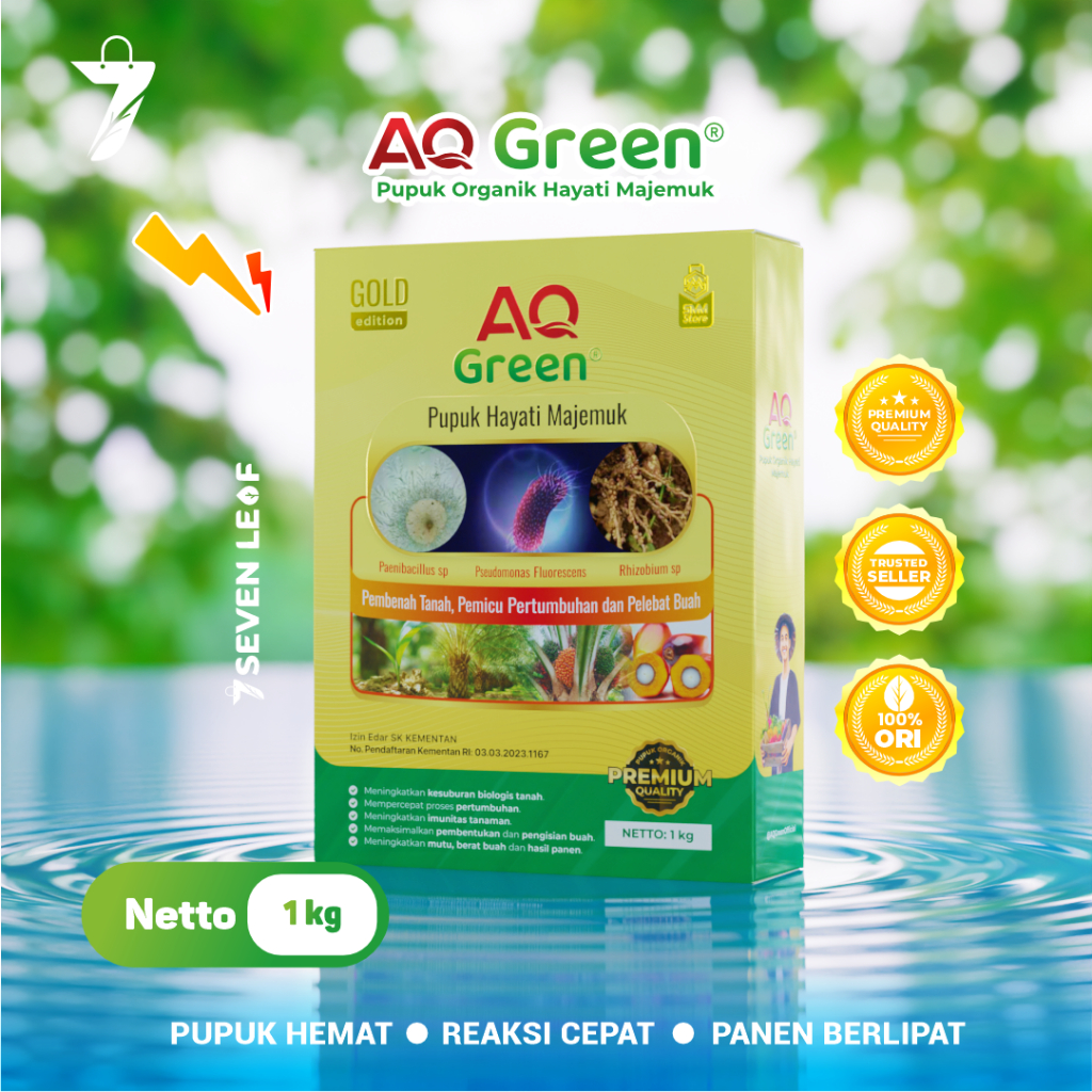 Jual AQ Green Gold Edition Pupuk Organik Hayati Majemuk Special Tanaman ...