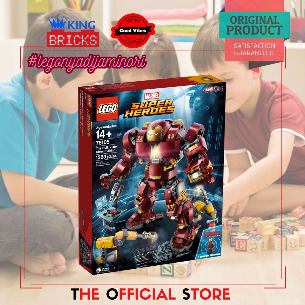 Jual LEGO Original MARVEL SUPER HEROES 76105 The Hulkbuster Ultron ...