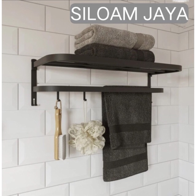 Jual RAK HANDUK TEMBOK KAMAR MANDI ALUMUNIUM MODEL LIPAT. RAK HANDUK ...