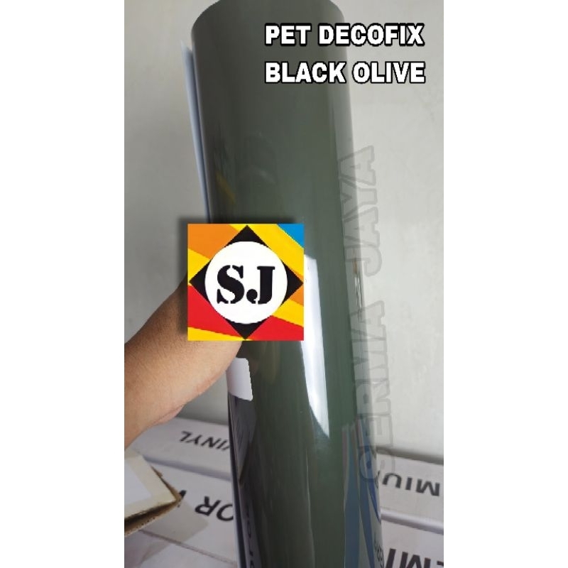 Jual Sticker Stiker Skotlet PET BLACK OLIVE merk DECOFIX Lebar 50cm ...