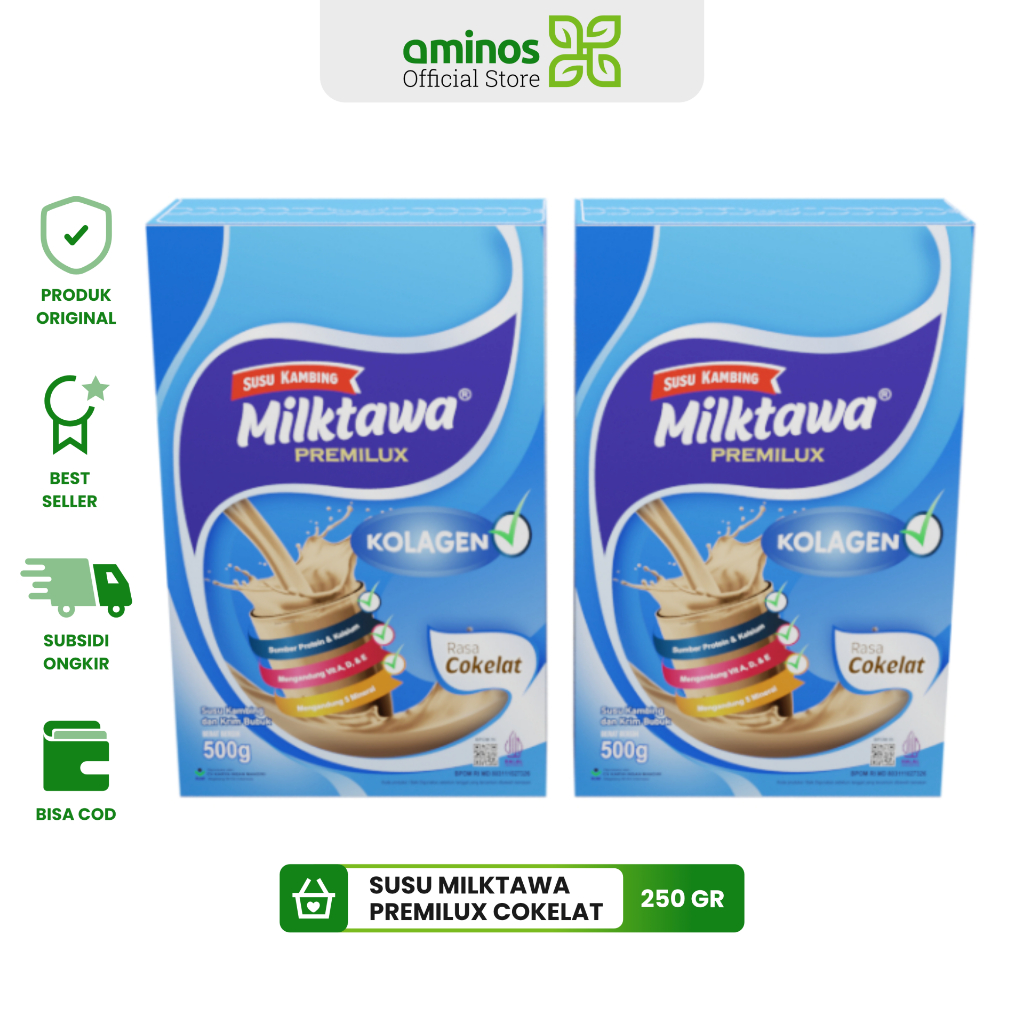 Susu Milktawa 250 ml - Mengandung Extra Kolagen Rasa Cokelat