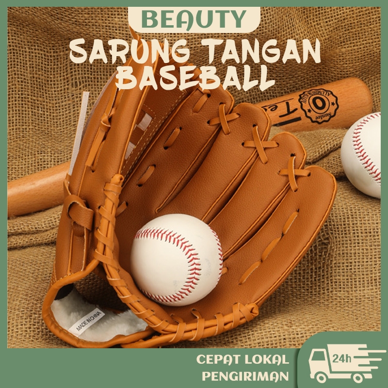 Jual Glove Softball Baseball Coklat Biru Hitam