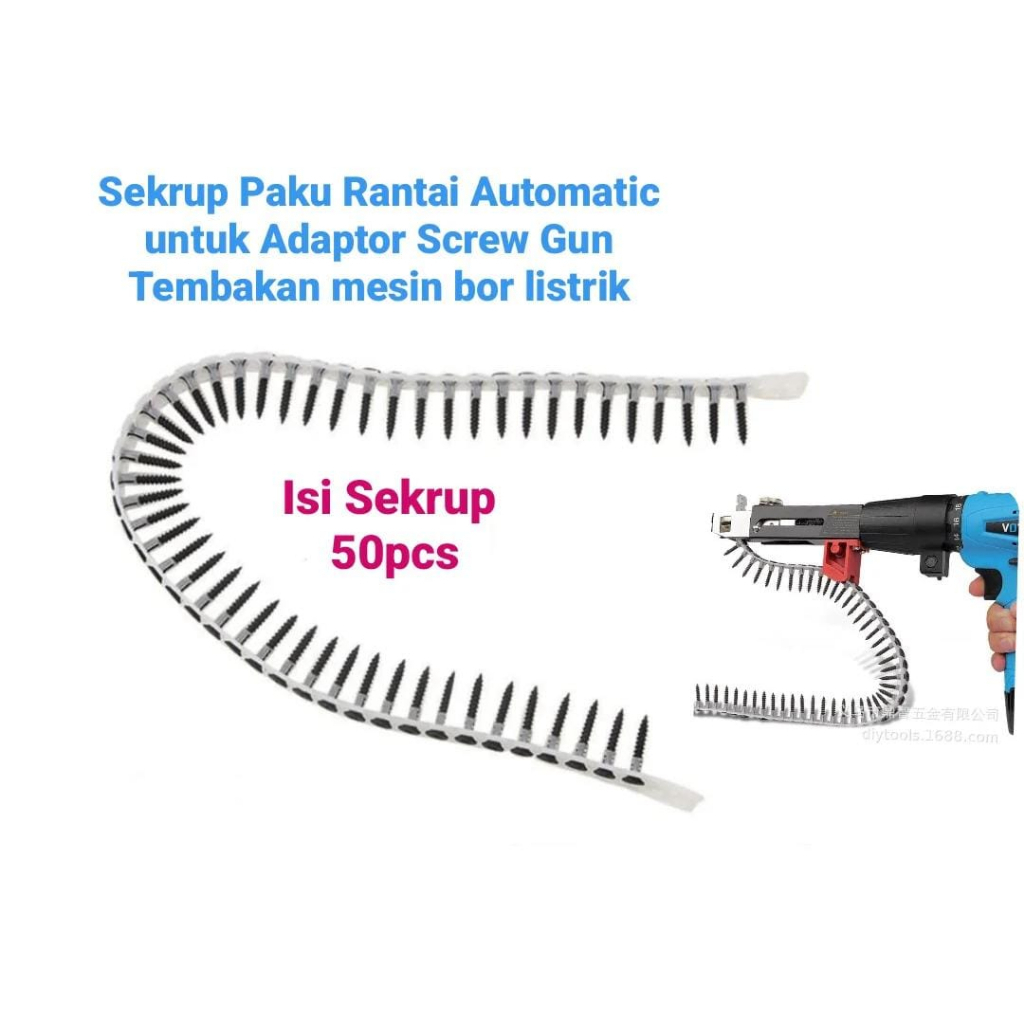 Jual Refill Sekrup Paku Rantai Automatic untuk Adaptor Screw Gun ...