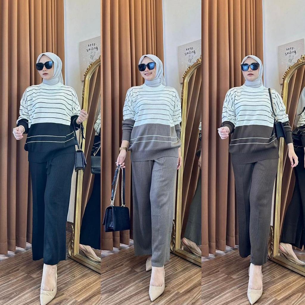Jual MINA SET RAJUT - ATASAN&CELANA BAHAN RAJUT PREMIUM | Shopee Indonesia