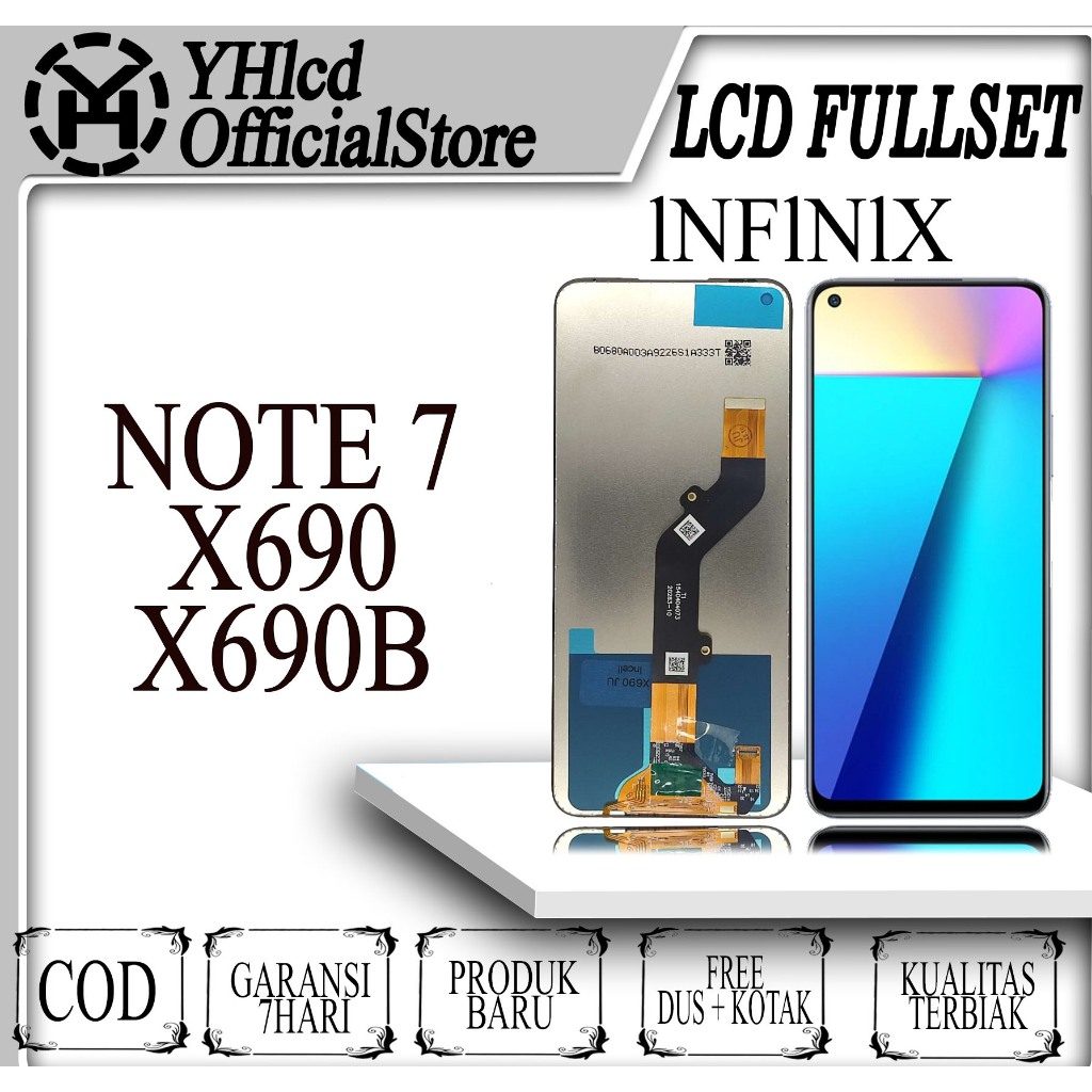Jual LCD FULLSET TOUCHSCREEN INFINIX NOTE 7 / X690 / X690B KUALITAS ...