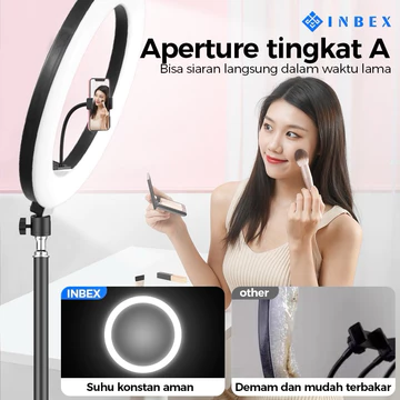 INBEX Ring Light 26CM HP Holder Ringlight Makeup Muka Dimmable Ring Lamps Photo Studio Tools