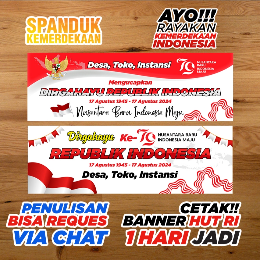 Jual Banner / SPANDUK 17 Agustusan, HUT RI, DIRGAHAYU RI | Shopee Indonesia